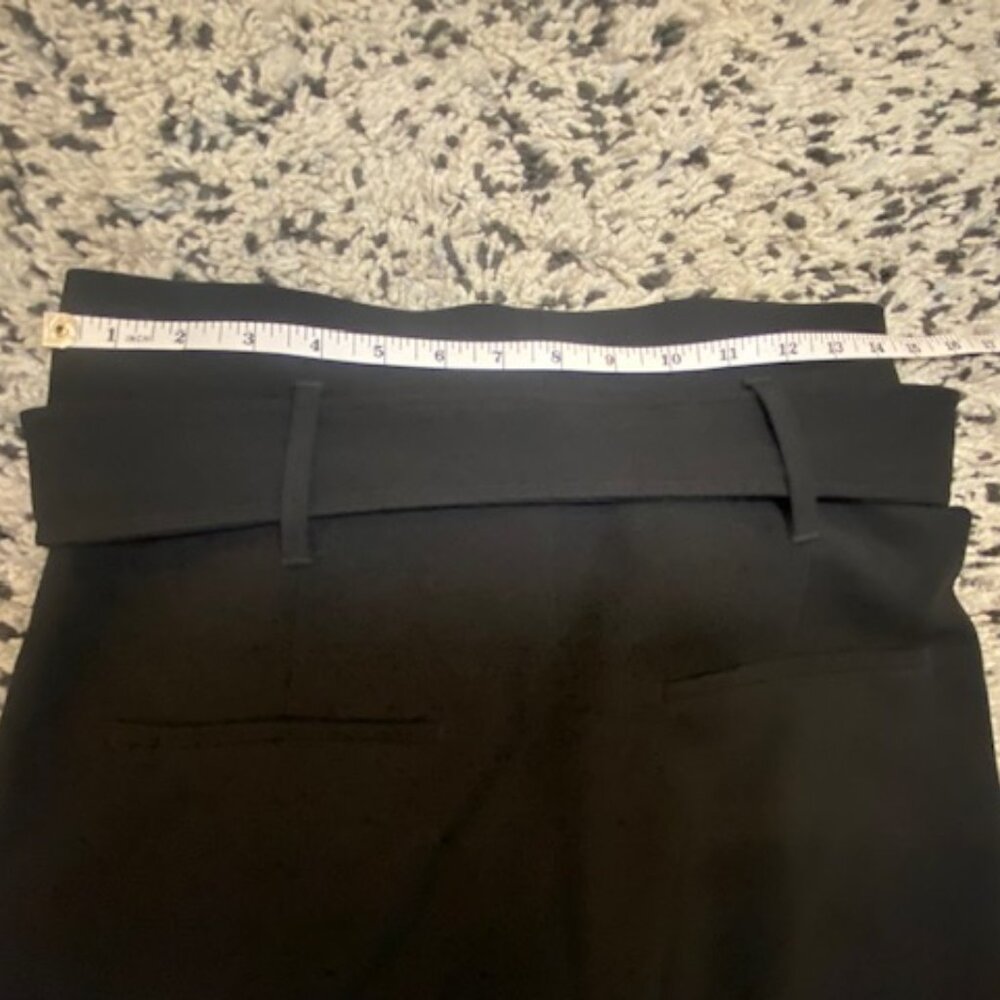 BABATON Aritzia Jermaine Black Wide Leg Pants size 8 Paper Bag Tie Belt - Picture 12 of 16